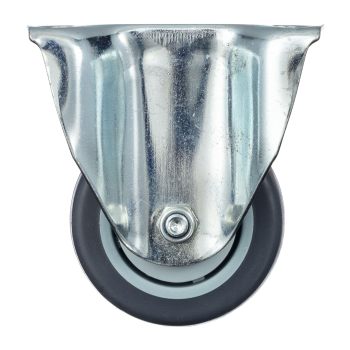 Детальное изображение Колесо Стелла-техник N48075TPRF неповоротное, диаметр 75мм, грузоподъемность 70кг, термопластичная серая резина, полипропилен - Купить