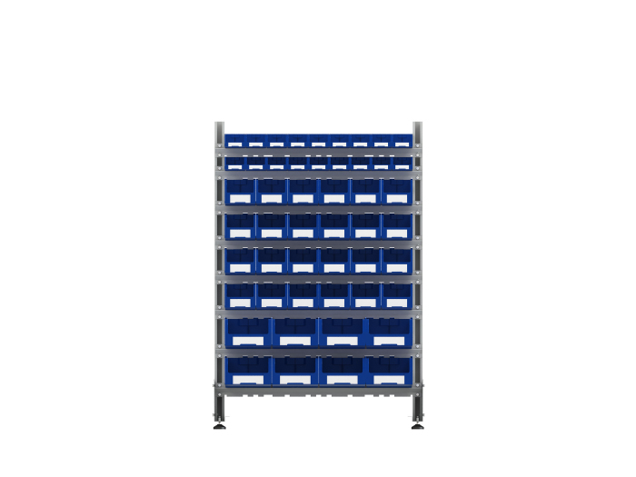 Детальное изображение Стеллаж для пластиковых лотков SORTEX односторонний 1500x1000x450.06 - Купить