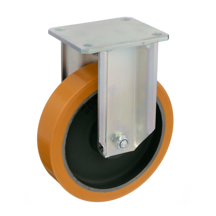 Детальное изображение Колесо Tellure Rota 648854 неповоротное, диаметр 150мм, грузоподъемность 700кг, полиуретан TR, чугун - Купить