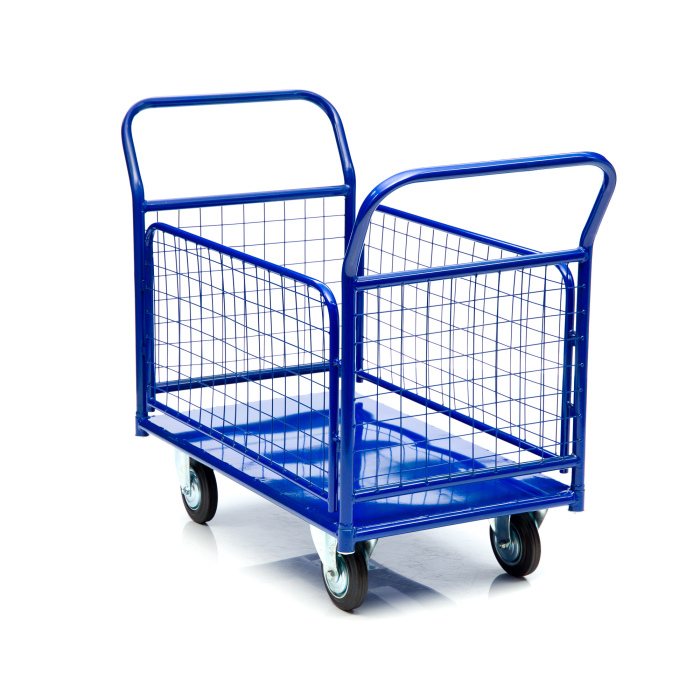 Детальное изображение Тележка платформенная Стелла-техник КПО-300-С-125-К , с бортами, 600х1000мм - Купить