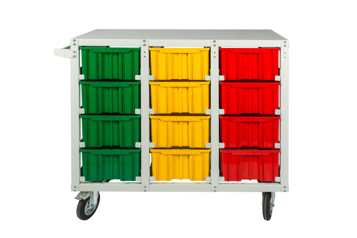 Детальное изображение Стеллаж с направляющими Стелла-техник V4-12-160-К мобильный, односторонний, 12 ячеек, грузоподъемность до 300кг - Купить