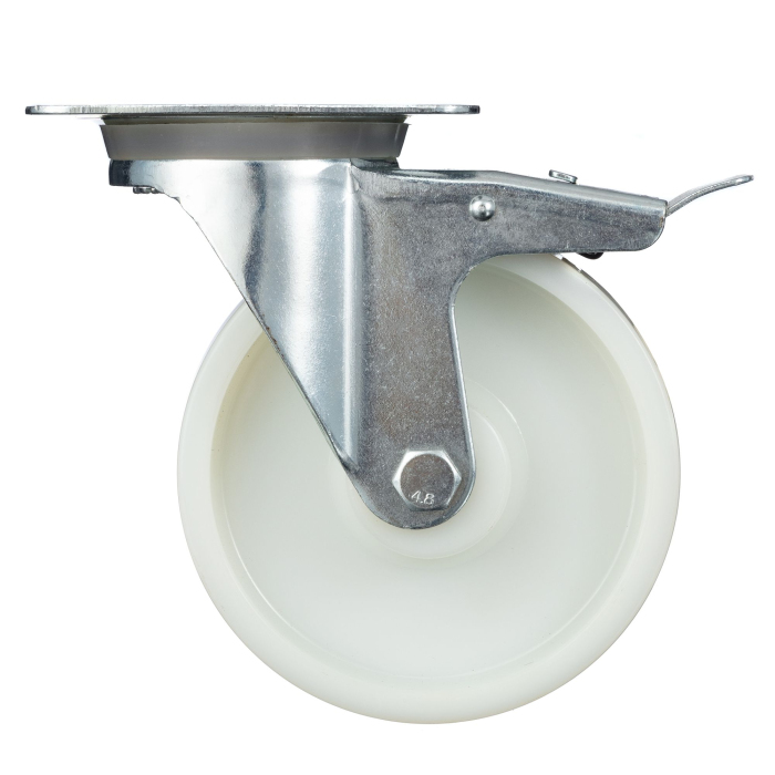 Детальное изображение Колесо Стелла-техник N48160PNYB поворотное с тормозом, d=160мм, полиамид, подшипник скольжения, г/п=500кг - Купить