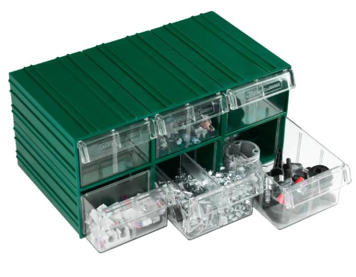 Детальное изображение Пластиковый короб Стелла-техник C-2-К20-зеленый-прозрачный , 140х250х100мм, комплект 20 штук - Купить