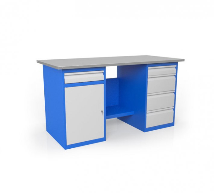 Детальное изображение Слесарный верстак с оцинкованной столешницей ВСТ-Н 15/204-ПС500-ОЦ - Купить