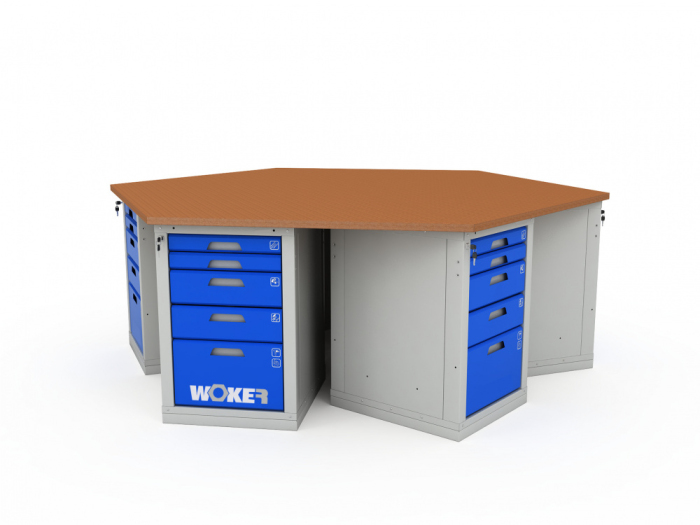 Детальное изображение Верстак шеститумбовый WOKER PRO 6005.2500 - Купить