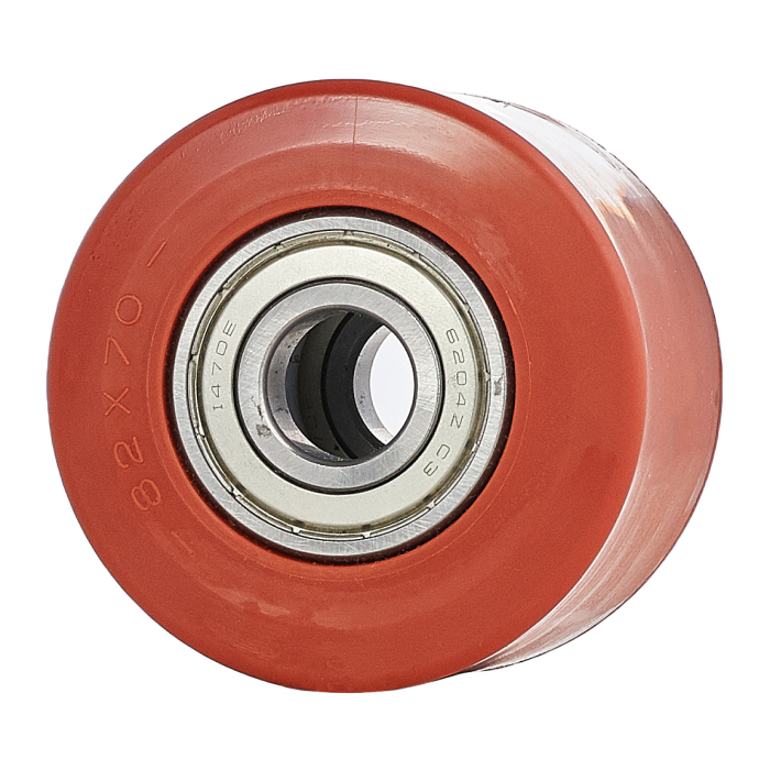 Детальное изображение Ролик Tellure Rota 782102 подвилочный большегрузный 82х70мм, грузоподъемность 600кг, термопластичный полиуретан, сталь, шариковый подшипник в комплекте - Купить