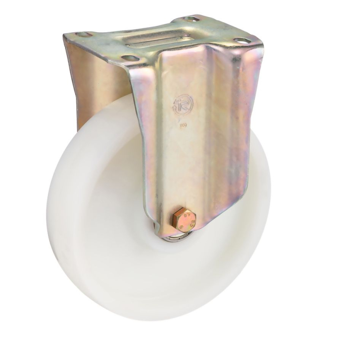 Детальное изображение Колесо Tellure Rota 685376 неповоротное, диаметр 200мм, грузоподъемность 750кг, полиамид, шариковый подшипник, усиленный кронштейн серии P - Купить