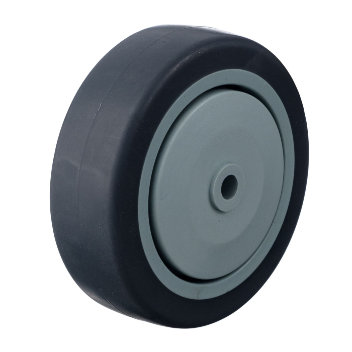 Детальное изображение Колесо Стелла-техник N48100TPRSW под ось, диаметр 100мм, грузоподъемность 100кг, термопластичная серая резина, полипропилен - Купить