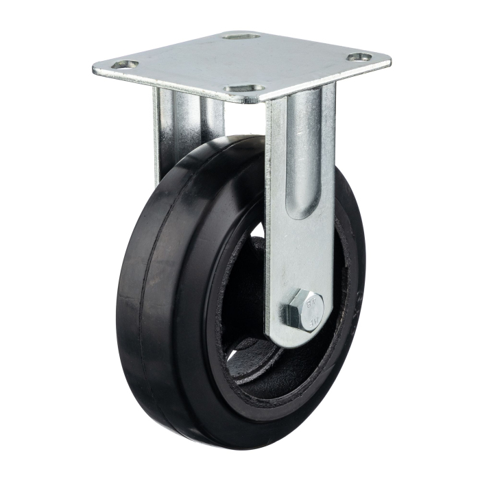 Детальное изображение Колесо Стелла-техник N29150F d=150мм, чугун/рез, неповоротное, игольчатый подшипн. г/п=220кг - Купить