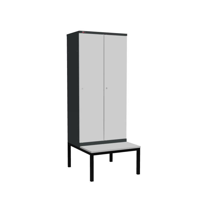 Детальное изображение Шкаф ДиКом УНО-421 (RAL 7016+RAL 7038) с подставкой-скамейкой - Купить