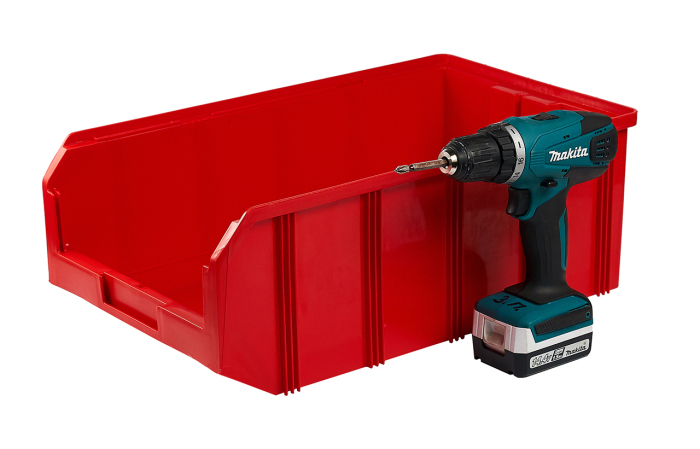 Детальное изображение Пластиковый ящик Стелла-техник V-4-красный 502х305х186мм, 20 литров - Купить