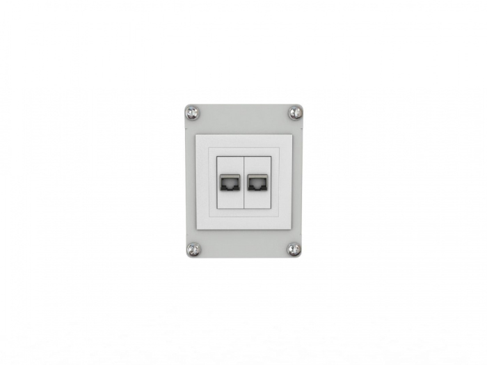 Детальное изображение Сетевая сдвоенная штепсельная розетка для кабеля RJ45 - Купить