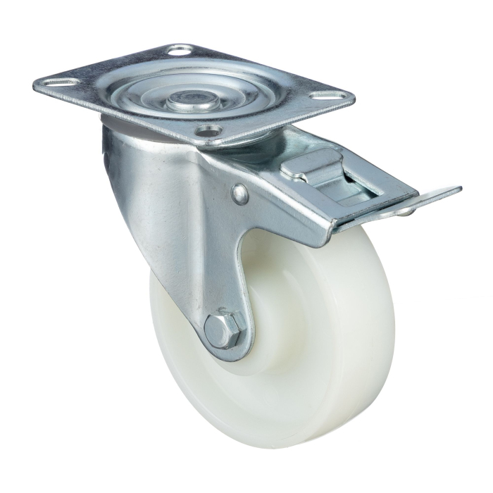 Детальное изображение Колесо Стелла-техник N48100PNYB поворотное, с тормозом, d=100мм, полиамид, подшипник скольжения, г/п=200кг - Купить