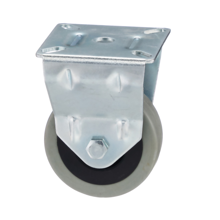 Детальное изображение Колесо Tellure Rota 375102 неповоротное, диаметр 60мм, грузоподъемность 50кг, серая резина, полипропилен - Купить