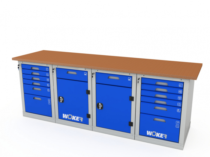 Детальное изображение Верстак четырехтумбовый WOKER PRO 46226.2400 - Купить