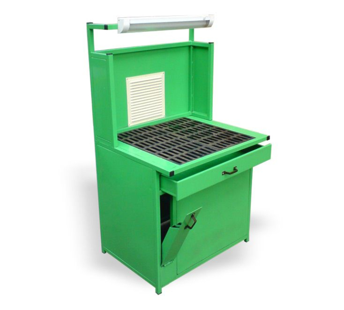 Детальное изображение Стол сварщика ССК УЧ с вытяжкой и пусковым управлением - Купить