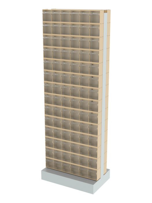 Детальное изображение Стойка бежевая двусторонняя напольная Стелла-техник 406-00-14-00-B (600х380х1650) - Купить