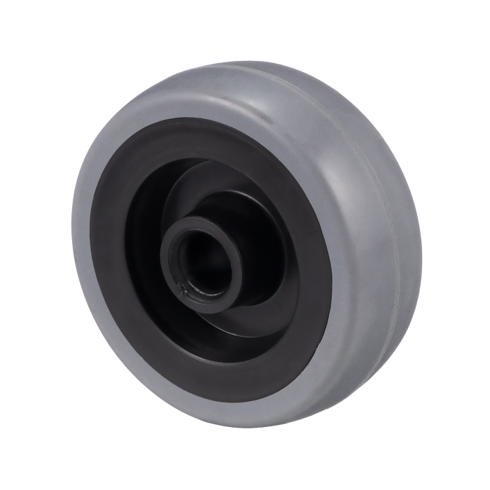 Детальное изображение Колесо Tellure Rota 371101 диаметр 50мм, грузоподъемность 35кг, серая резина, полипропилен, под ось - Купить