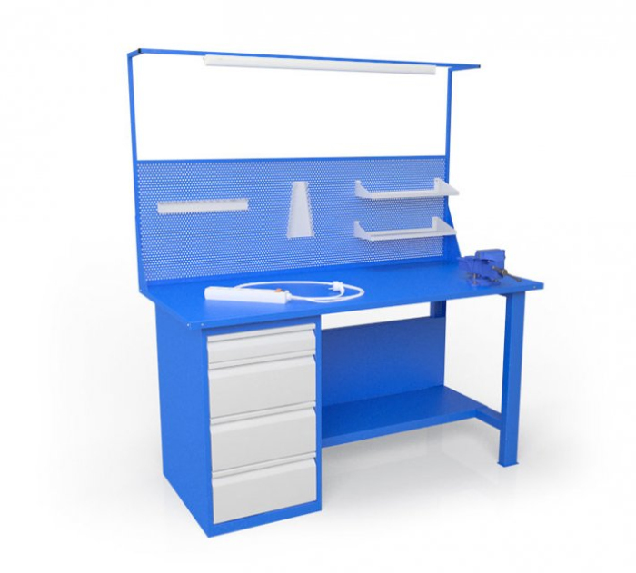 Детальное изображение Слесарный верстак с экраном и тисками ВСТ-Н 15/40-ПС950-Э6 - Купить