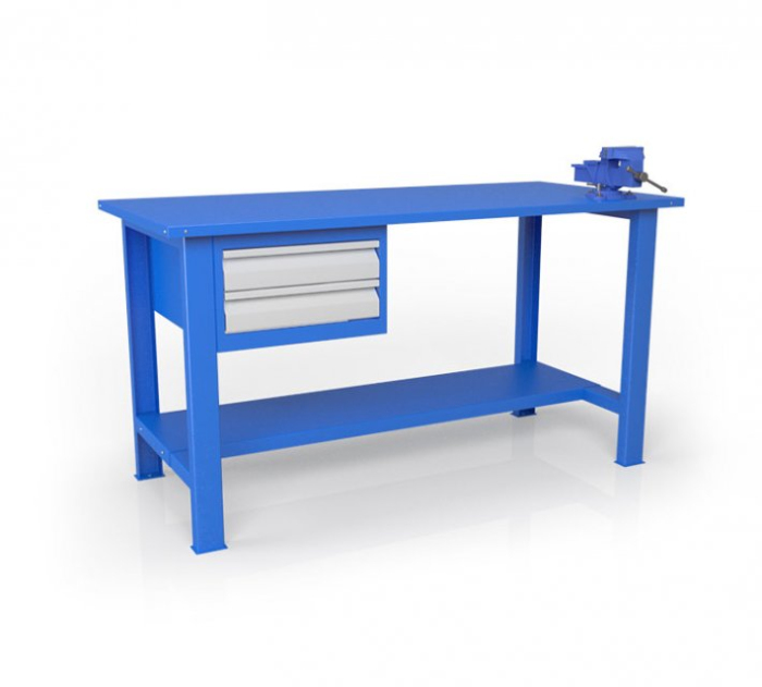 Детальное изображение Стол металлический с слесарными тисками ВСТ-Н 15/ТП1 - Купить