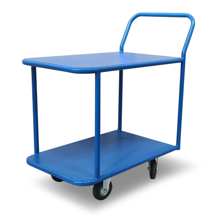 Детальное изображение Тележка платформенная Стелла-техник КП-2-М-200-И , 2-х ярусная, 700х1200мм, металл - Купить