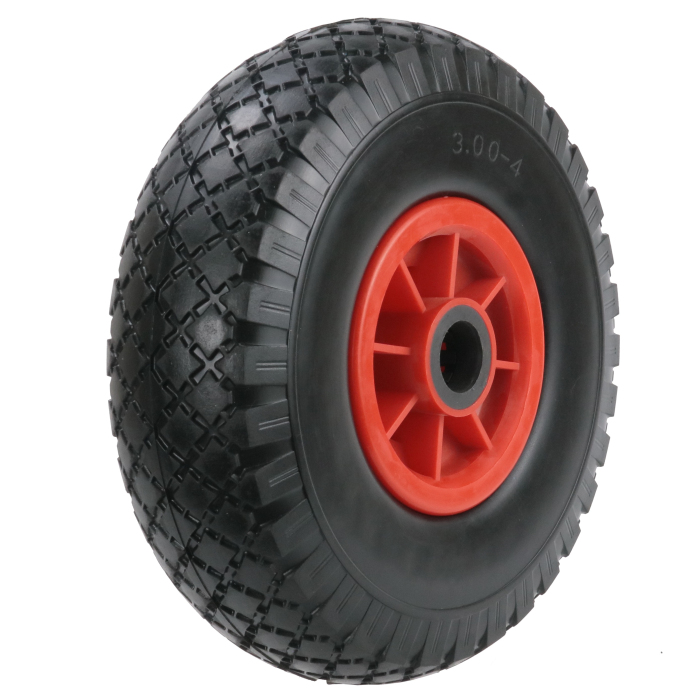 Детальное изображение Колесо Стелла-техник 1120-255-4 диаметр 255мм, вспененный полиуретан, игольчатый подшипник под ось 25мм, грузоподъемность 100кг - Купить