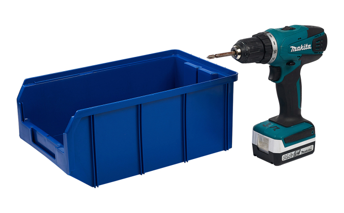 Детальное изображение Пластиковый ящик Стелла-техник V-3-синий 341х207x143мм, 9,4 литра - Купить