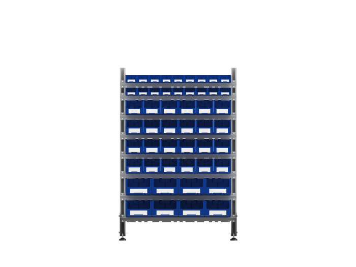 Детальное изображение Стеллаж для пластиковых лотков SORTEX двухсторонний 1500x1000x800.06 - Купить