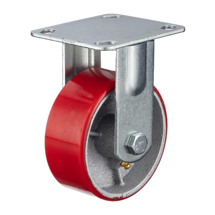 Детальное изображение Колесо Стелла-техник N29125CPUF d=125мм, чугун/полиуретан, неповоротное, игольчатый, г/п=250кг - Купить