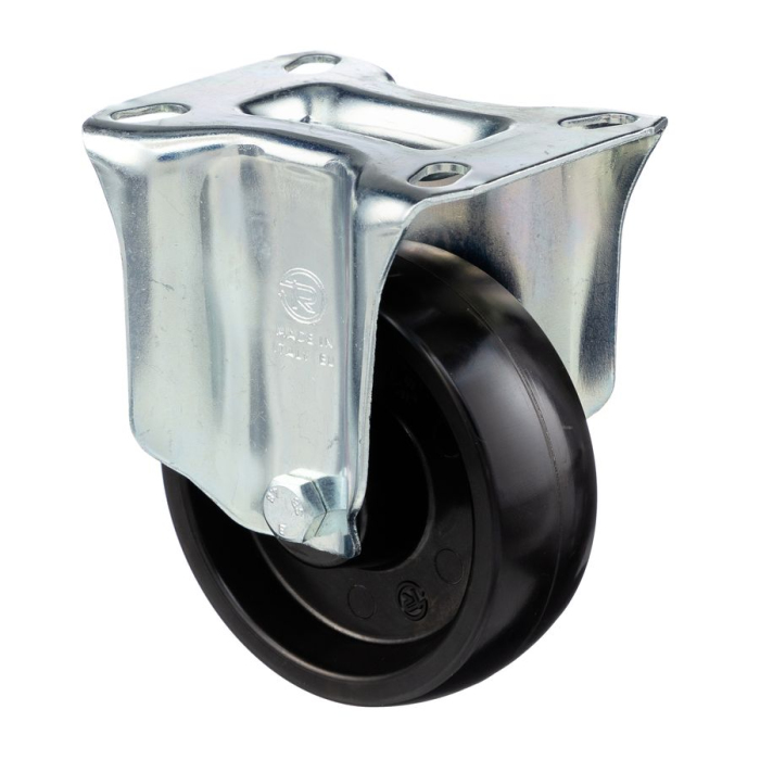 Детальное изображение Колесо Tellure Rota 677401 неповоротное, диаметр 80мм, грузоподъемность 150кг, фенольная смола до 300С, инновационная термо втулка - Купить