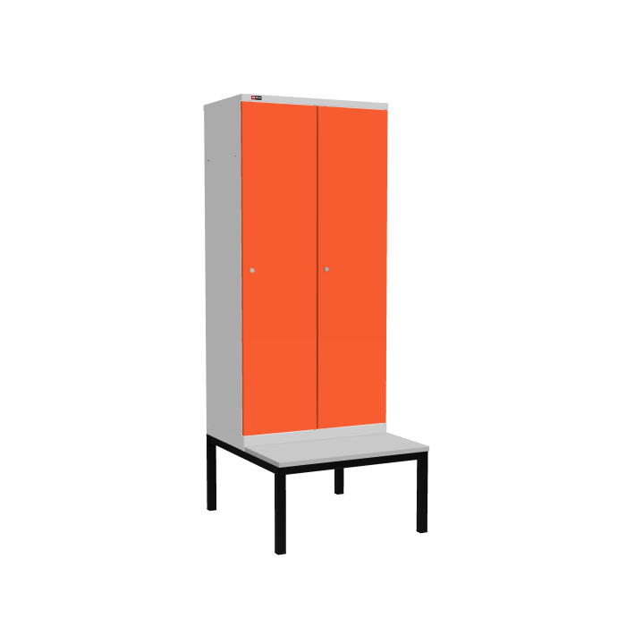 Детальное изображение Шкаф ДиКом УНО-421 (RAL 7038+RAL 2004) с подставкой-скамейкой - Купить