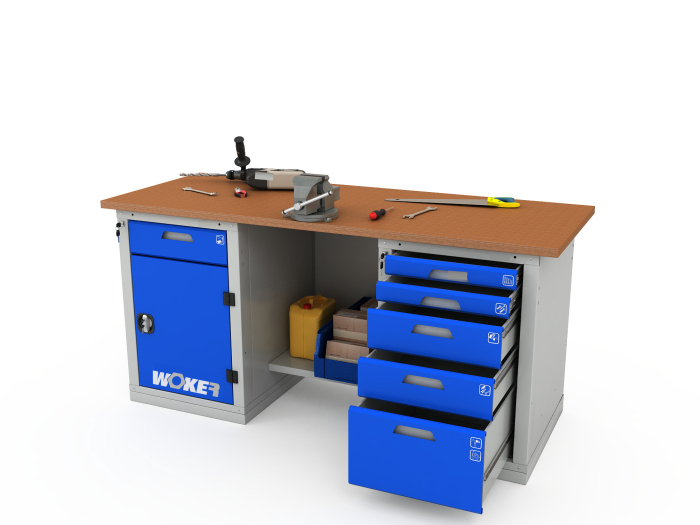 Детальное изображение Верстак двухтумбовый WOKER PRO 2205.1800 - Купить
