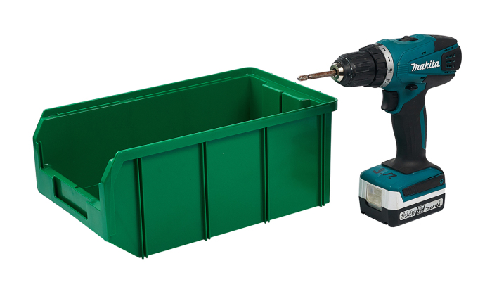 Детальное изображение Пластиковый ящик Стелла-техник V-3-зеленый 341х207x143мм, 9,4 литра - Купить