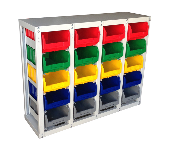 Детальное изображение Стеллаж с направляющими Стелла-техник V3-20 стационарный, односторонний, 20 ячеек с ящиками - Купить