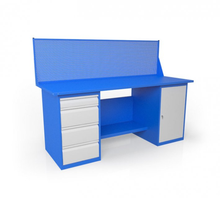 Детальное изображение Верстак слесарный с перфорированным экраном ВСТ-Н 18/401-ПС800-Э4 - Купить