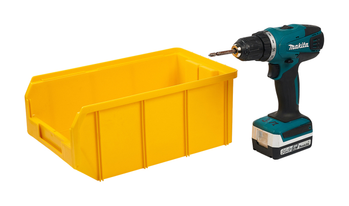 Детальное изображение Пластиковый ящик Стелла-техник V-3-желтый 341х207x143мм, 9,4 литра - Купить