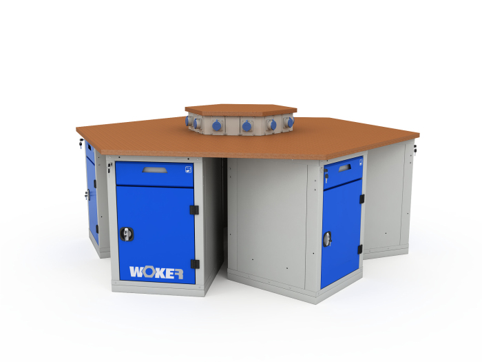 Детальное изображение Верстак шеститумбовый WOKER PRO 6002.2500 - Купить