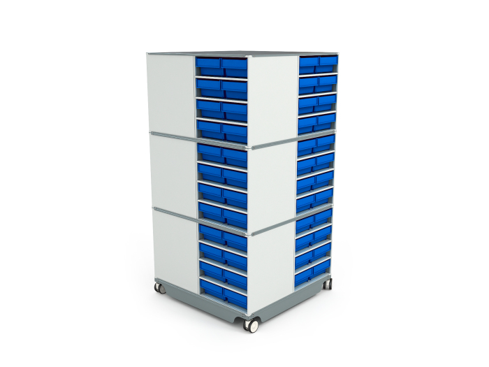 Детальное изображение Поворотная кассетница ДиКом КП-01 (синие ящики) - Купить