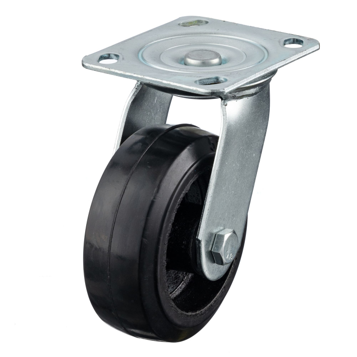 Детальное изображение Колесо Стелла-техник N29125 d=125мм, чугун/рез, поворотное, игольчатый подшипн. г/п=140кг - Купить