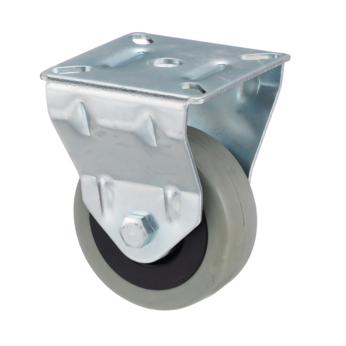 Детальное изображение Колесо Tellure Rota 375102 неповоротное, диаметр 60мм, грузоподъемность 50кг, серая резина, полипропилен - Купить