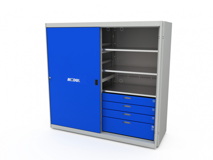 Детальное изображение Шкаф для инструментов MODUL XXL 02 с раздвижными дверями сплошными - Купить
