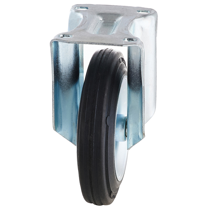 Детальное изображение Колесо Tellure Rota 535911 неповоротное, диаметр 150мм, грузоподъемность 170кг, черная резина, сталь - Купить