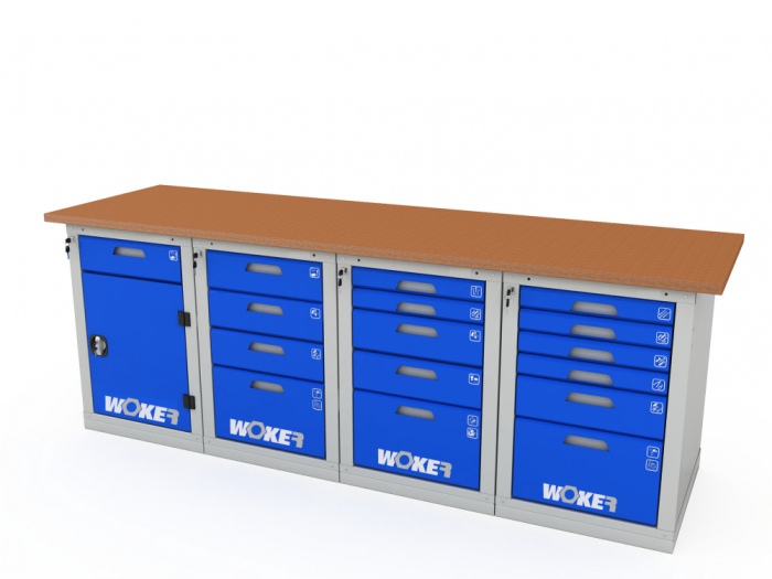 Детальное изображение Верстак четырехтумбовый WOKER PRO 42456.2400 - Купить