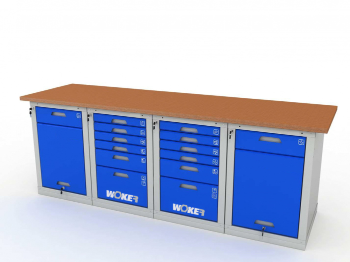 Детальное изображение Верстак четырехтумбовый WOKER PRO 42662.2400 - Купить