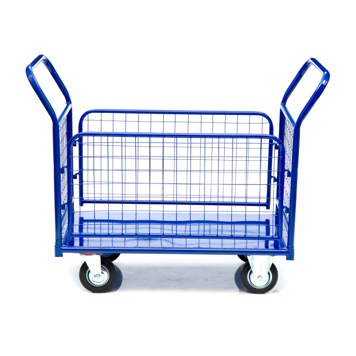 Детальное изображение Тележка платформенная Стелла-техник КПО-500С-200-К , с бортами, 650х1150мм - Купить