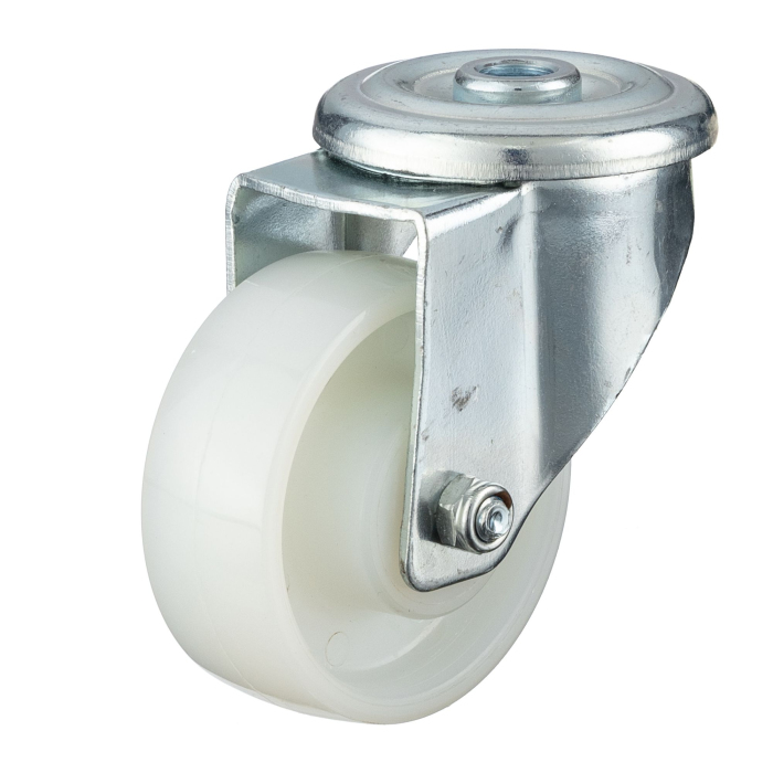 Детальное изображение Колесо Стелла-техник N45080PNYD , d=80мм, полиамидное, поворотное, с отверстием 12мм, подшипник скольжения, г/п=150кг - Купить