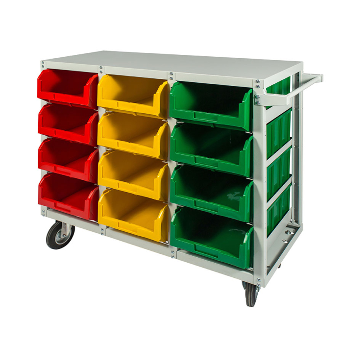 Детальное изображение Стеллаж с направляющими Стелла-техник V4-12-160-К мобильный, односторонний, 12 ячеек, грузоподъемность до 300кг - Купить