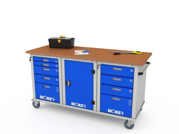 Детальное изображение Верстак мобильный трехтумбовый WOKER PRO 3514.1800 - Купить