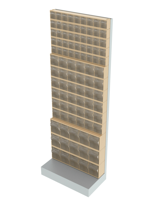 Детальное изображение Стойка бежевая напольная Стелла-техник 404-05-06-03-B (610х325х1650) - Купить