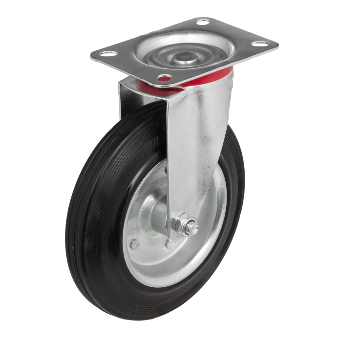 Детальное изображение Колесо Стелла-техник 4001-200 диаметр 200мм, грузоподъемность 185кг, резина, металл - Купить